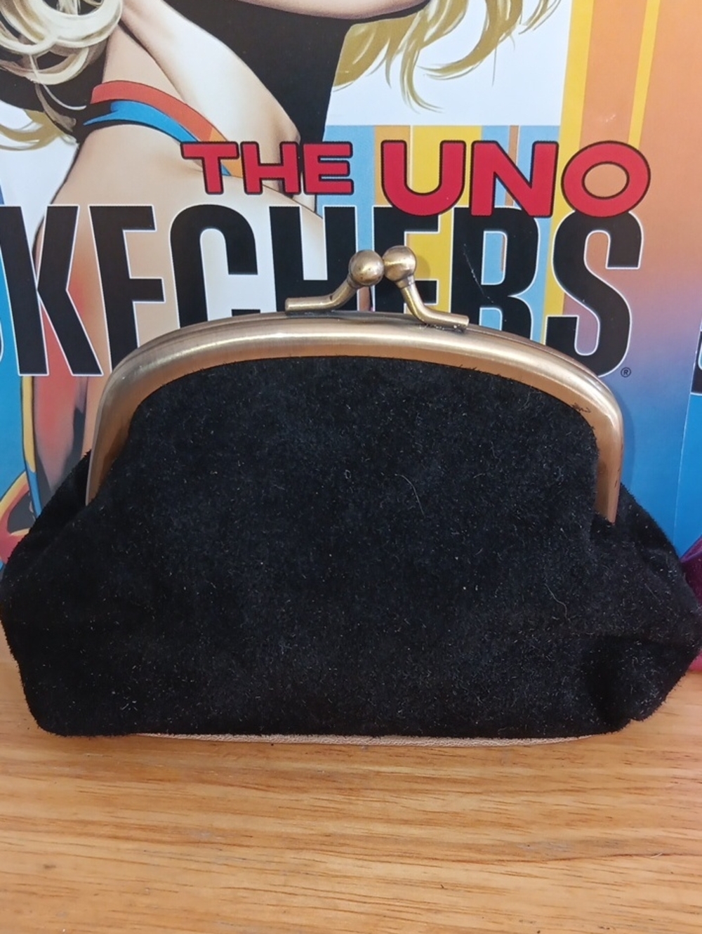 Black and Pink Kiss-Lock Coin Pouches - Picture 2 of 7